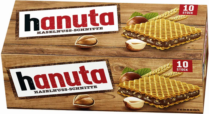 Ferrero Hanuta Haselnuss-Kakaocreme-Waffeln 10 Stück