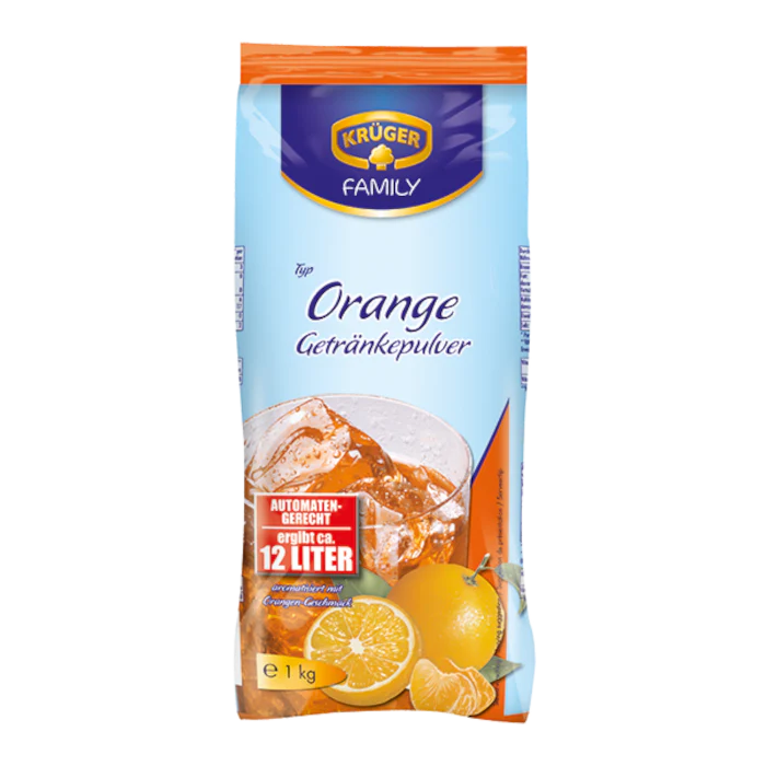 KRÜGER FAMILY Getränkepulver Orange 1kg / 2.2lbs