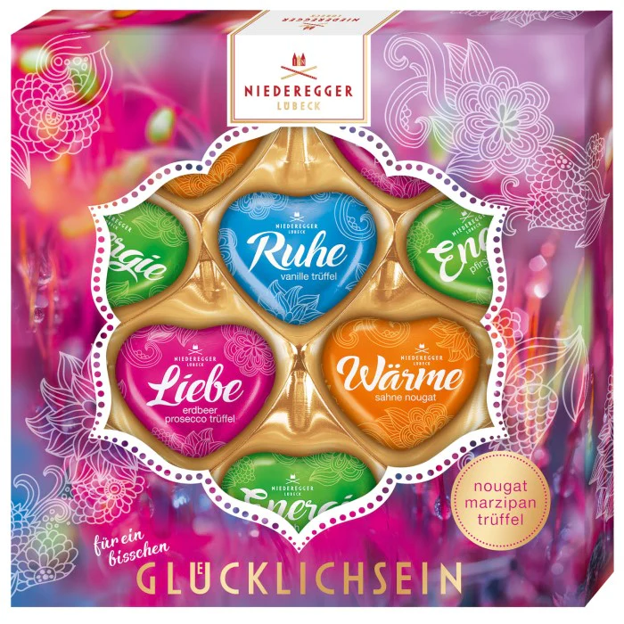 Niederegger für ein bisschen Glücklichsein Herzen 125g