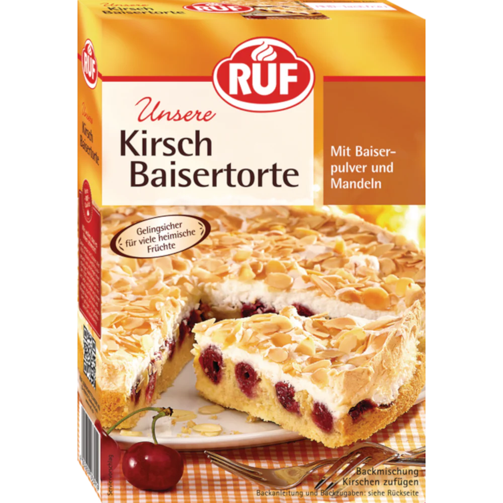 RUF Kirsch-Baisertorte Backmischung mit Mandeln 350g / 12.34oz