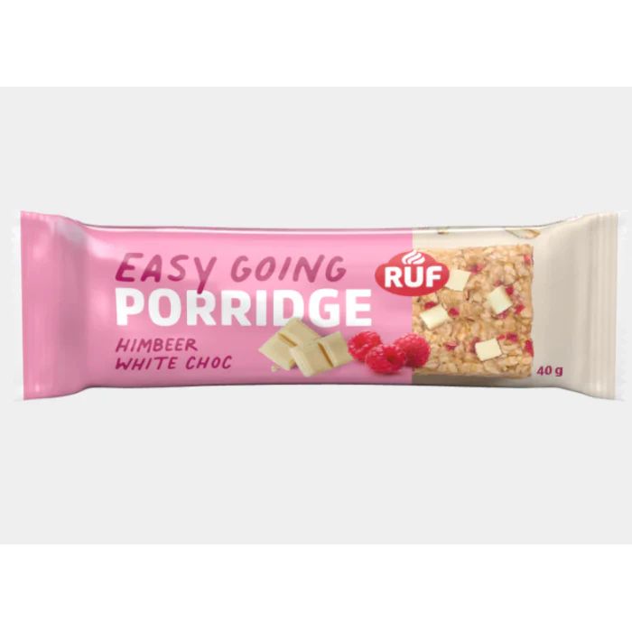 RUF Porridge Riegel Himbeer White Chocolate 40g / 1.41oz