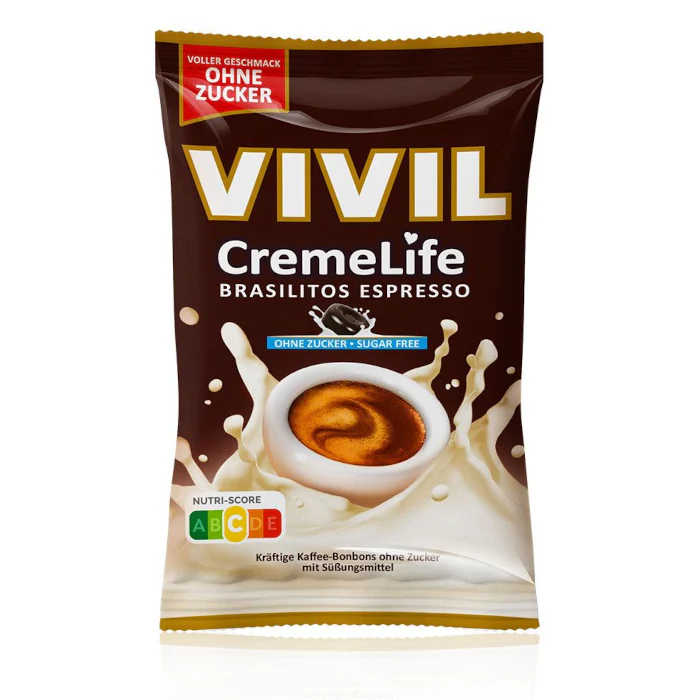 VIVIL Creme Life Bonbons Brasilitos Espresso ohne Zucker 90g / 3.17oz